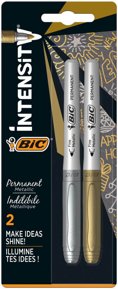 BIC Intensity kulta-hopeatussi 2kpl - Image 2