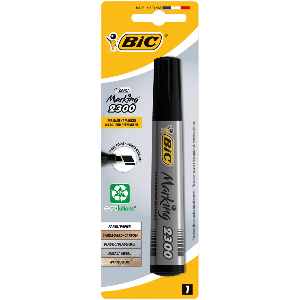 BIC Marking 2300 merkkaustussi musta 1kpl - Image 2