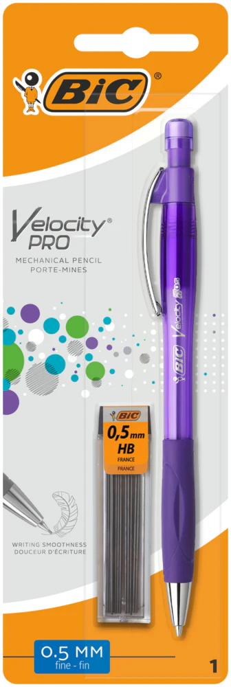BIC Velocity Pro lyijytäytekynä 0,5 + täyttölyijyt