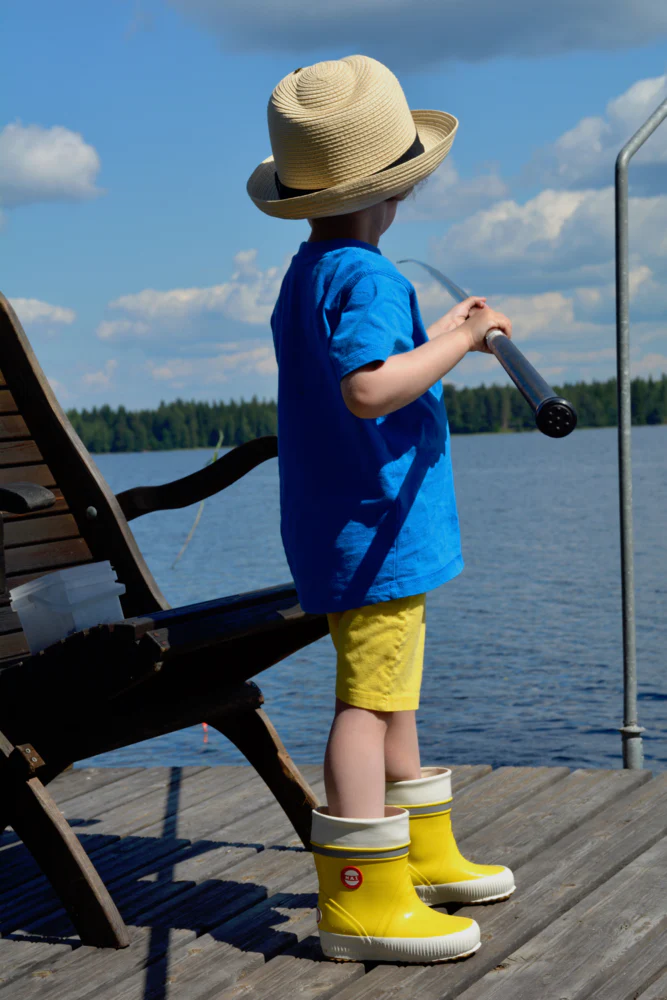 Hai Kids lasten kumisaapas, keltainen - Image 4